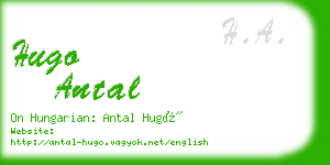 hugo antal business card